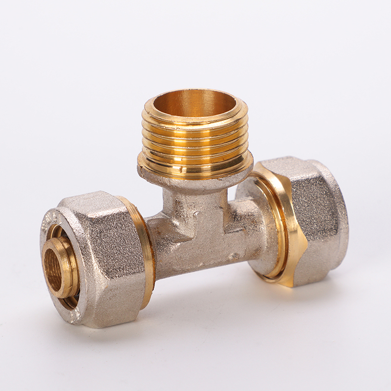 Brass Pex-Al-Pex Fittings-Tee Male